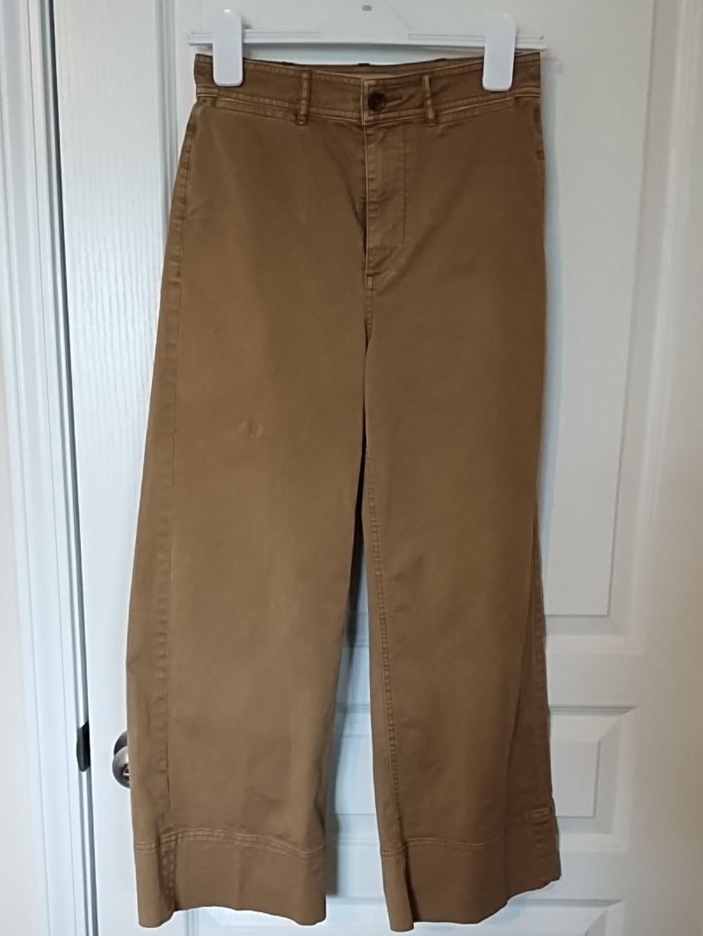 Everlane High Waist Wide-Leg Chinos Toasted Coconut Tan Size 2 Workwear Casual